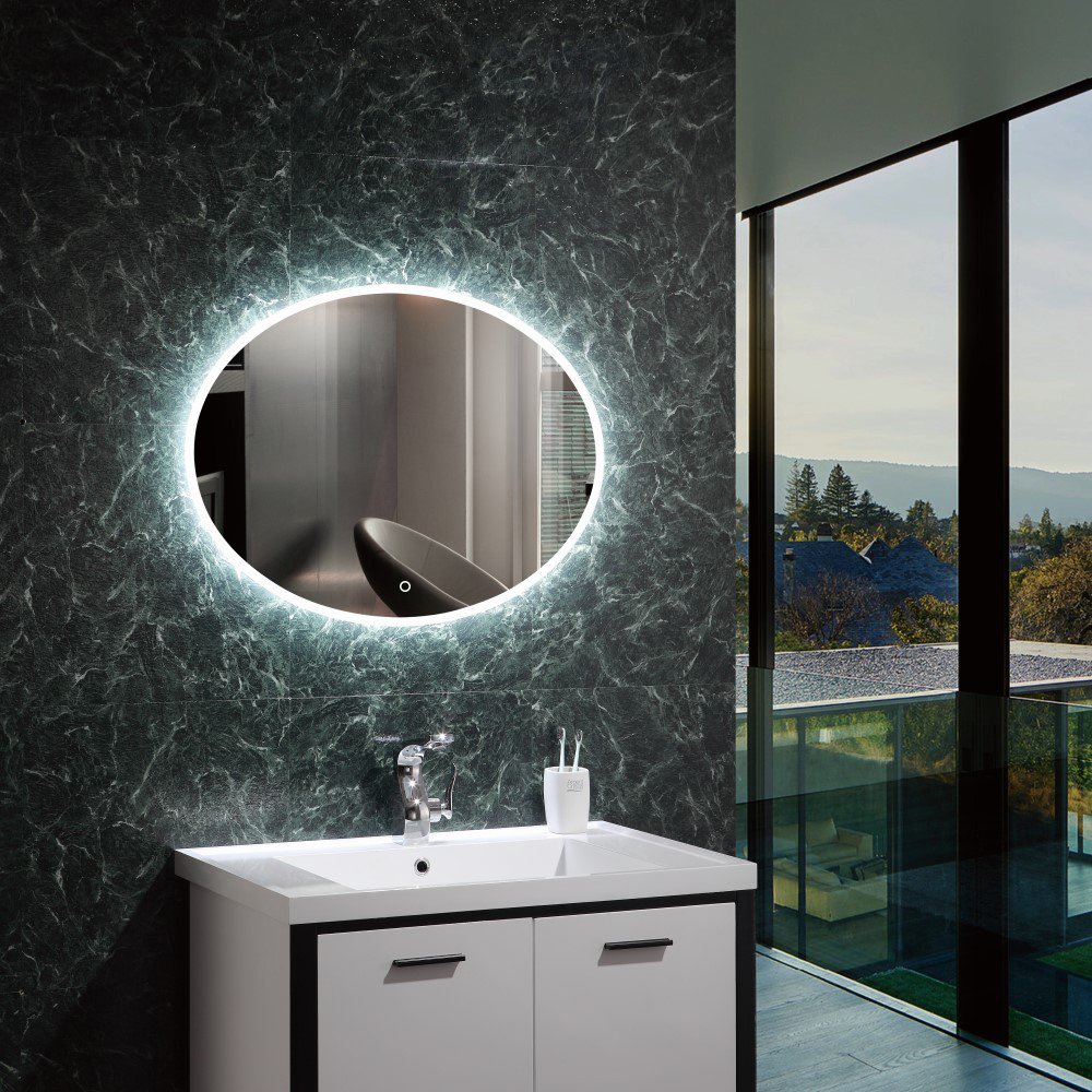 Espelho de banheiro oval preto versus espelho oval sem moldura: qual é o melhor?